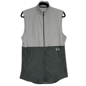 Under Armour Gray Full-Zip Fitted Performance Vest Men's‎ M